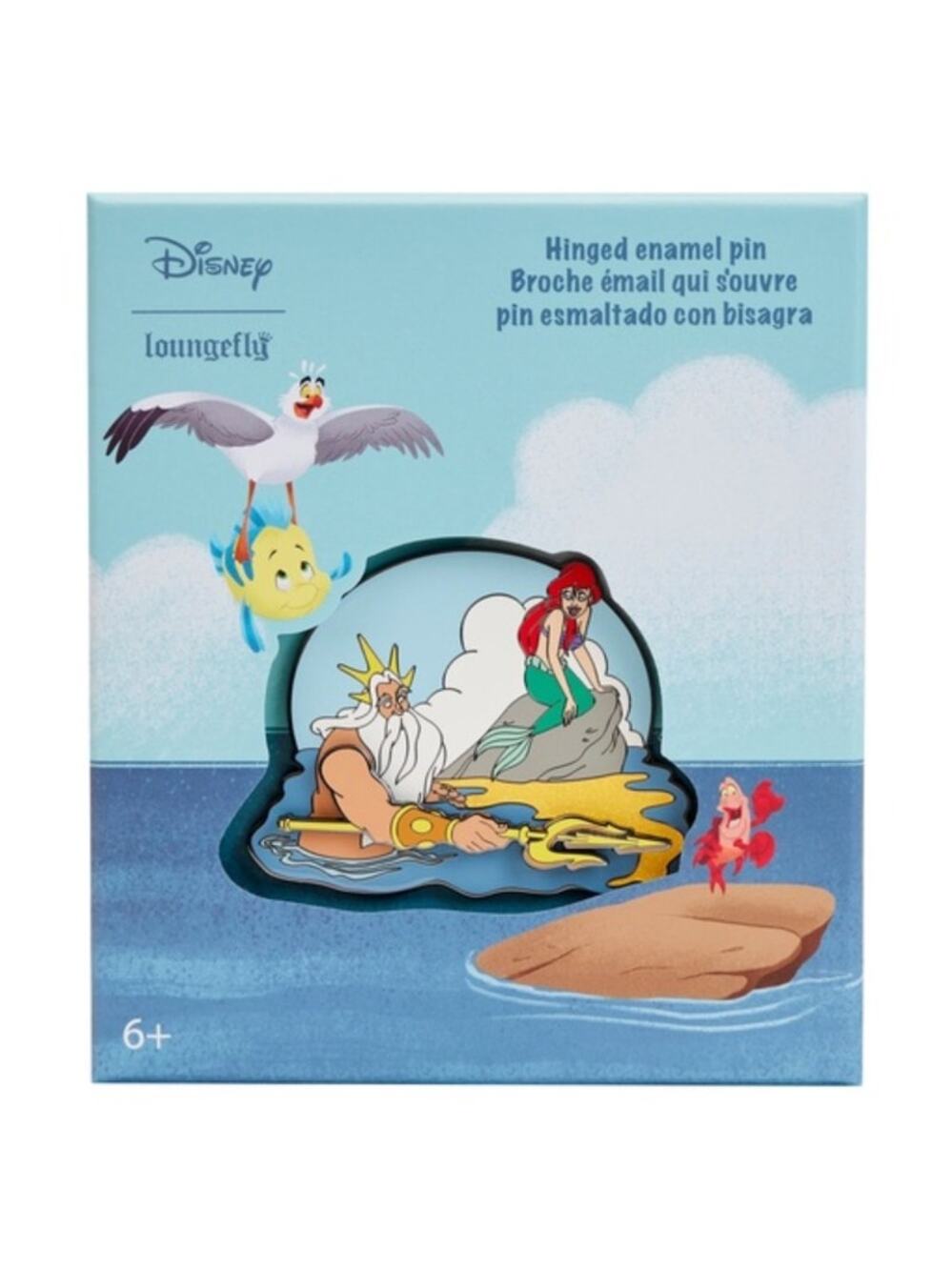 Loungefly Disney The Little Mermaid Triton's Gift Hinged Pin | NIB